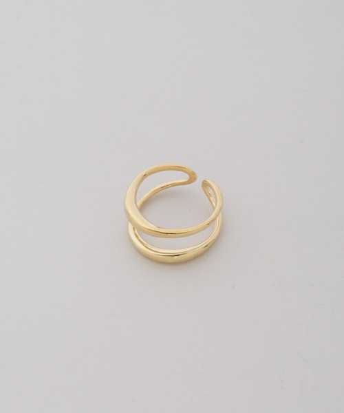 NANO universe（ナノユニバース）の「2連風デザインリング（リング・レディース・シルバー/ゴールド・F）」の4枚目の写真