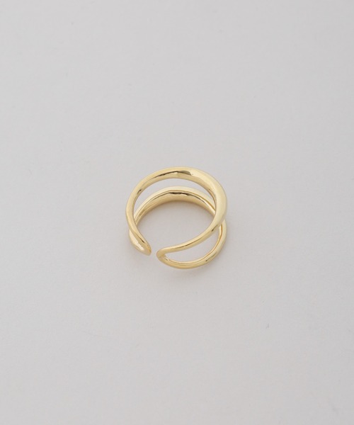 NANO universe（ナノユニバース）の「2連風デザインリング（リング・レディース・シルバー/ゴールド・F）」の5枚目の写真