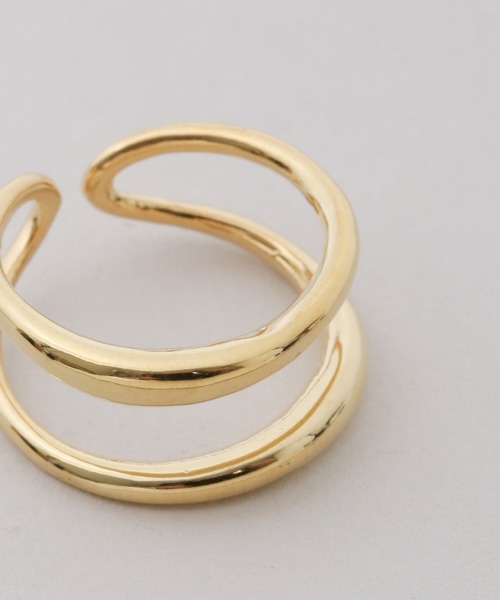 NANO universe（ナノユニバース）の「2連風デザインリング（リング・レディース・シルバー/ゴールド・F）」の6枚目の写真
