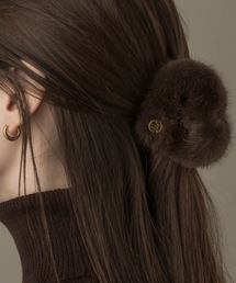 muku（ムク）の「HAIRCLIP/HEART×FAKE FUR（バレッタ/ヘアクリップ）」