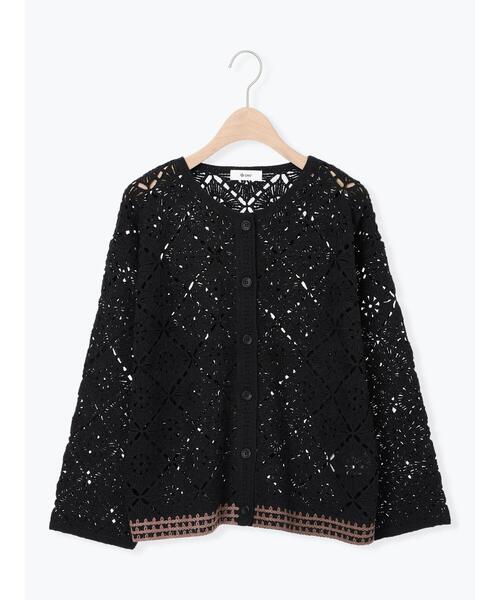 クロシェ編み風カーディガン（カーディガン/ボレロ）｜SM2
