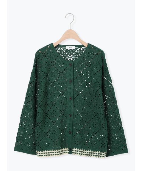 SM2（エスエムツー）の「クロシェ編み風カーディガン（カーディガン/ボレロ・レディース・オレンジ/グリーン/ブラック/クリーム・F）」の18枚目の写真