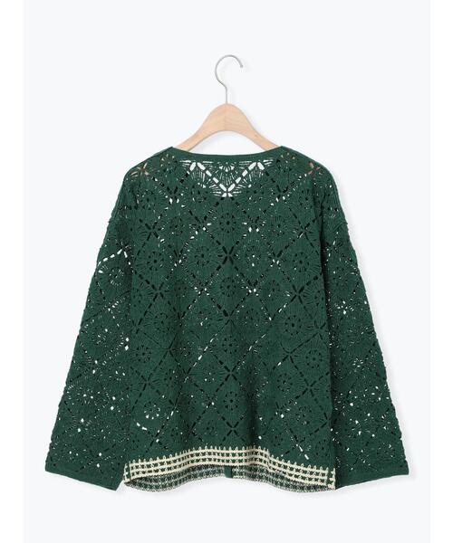 SM2（エスエムツー）の「クロシェ編み風カーディガン（カーディガン/ボレロ・レディース・オレンジ/グリーン/ブラック/クリーム・F）」の19枚目の写真