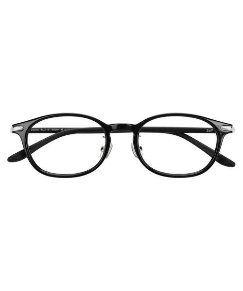 ウェリントン型 メガネ｜レザー調 ラバーテンプル ズレ落ち防止 眼鏡