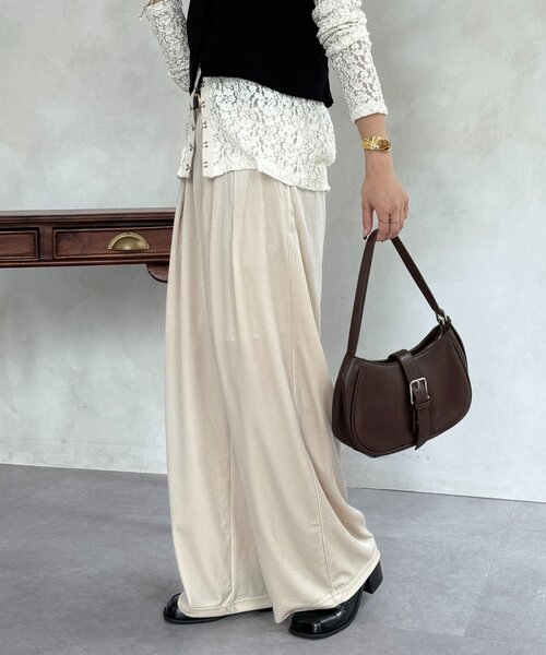 Thevon（ゼボン）の「2タックベロアパンツ（その他パンツ・レディース・ブラウン/アイボリー・S/M）」の7枚目の写真