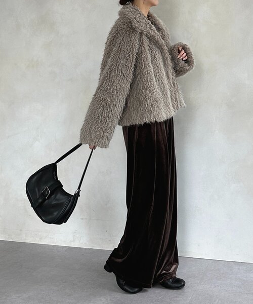 Thevon（ゼボン）の「2タックベロアパンツ（その他パンツ・レディース・ブラウン/アイボリー・S/M）」の22枚目の写真