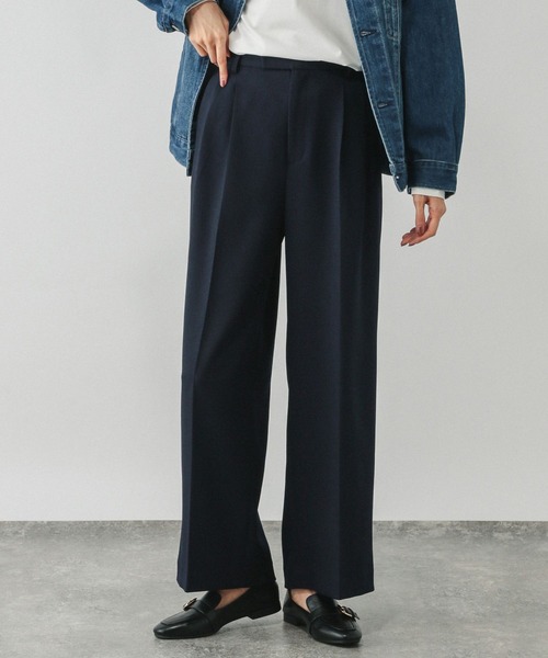 GLOBAL WORK(グローバルワーク)の「お手入れラクラクセットアップ/ワイドパンツ/587724(その他パンツ・レディース・グレー/ブラウン系その他6/ブラウン系その他/ブラック/ネイビー・MEDIUM/X-SMALL/SMALL/LARGE)」の5枚目の写真