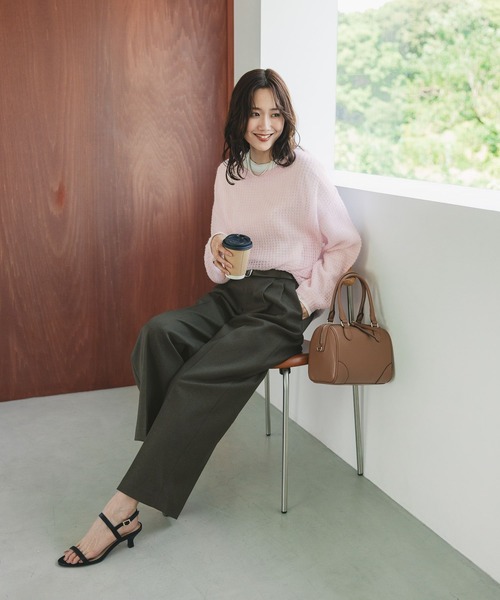 セール】お手入れラクラクセットアップ/ワイドパンツ/587724（その他