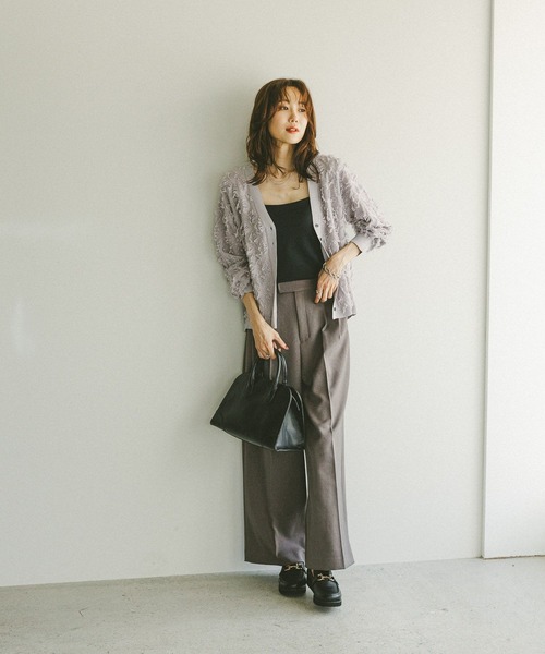 セール】お手入れラクラクセットアップ/ワイドパンツ/587724（その他