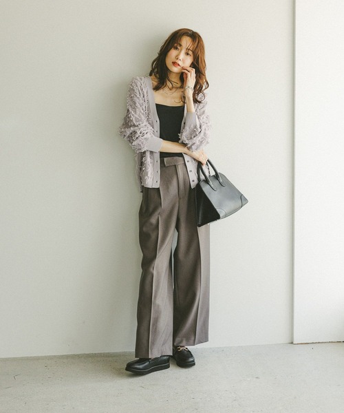 お手入れラクラクセットアップ/ワイドパンツ/587724（その他