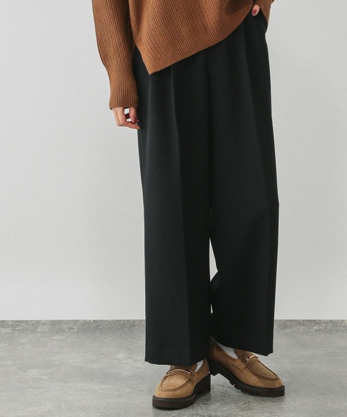 GLOBAL WORK(グローバルワーク)の「お手入れラクラクセットアップ/ワイドパンツ/587724(その他パンツ・レディース・グレー/ブラウン系その他6/ブラウン系その他/ブラック/ネイビー・MEDIUM/X-SMALL/SMALL/LARGE)」の18枚目の写真