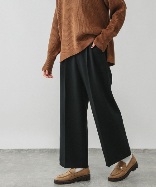 GLOBAL WORK(グローバルワーク)の「お手入れラクラクセットアップ/ワイドパンツ/587724(その他パンツ・レディース・グレー/ブラウン系その他6/ブラウン系その他/ブラック/ネイビー・MEDIUM/X-SMALL/SMALL/LARGE)」の19枚目の写真