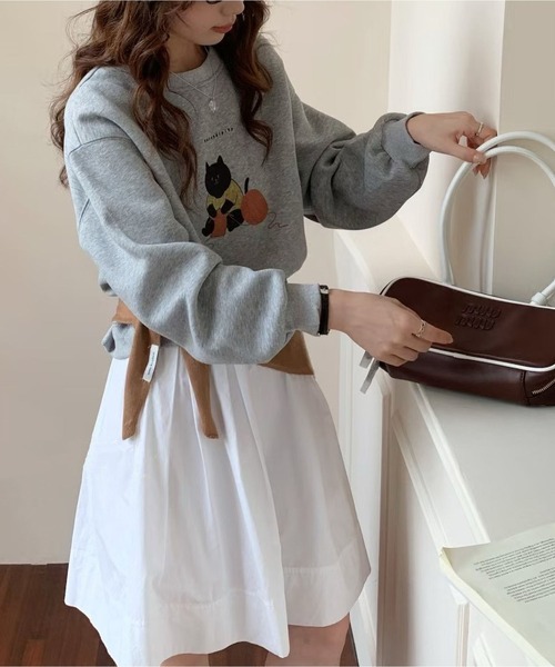 MAISON DE THERESE(メゾン ド テレーズ)の「カジュアル クルーネック トレーナー(スウェット・レディース・イエロー/グレー/アイボリー/ライトグレー・M)」の14枚目の写真