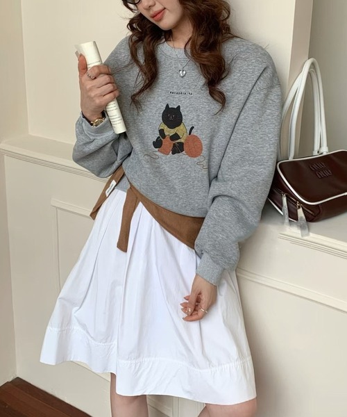 MAISON DE THERESE(メゾン ド テレーズ)の「カジュアル クルーネック トレーナー(スウェット・レディース・イエロー/グレー/アイボリー/ライトグレー・M)」の10枚目の写真