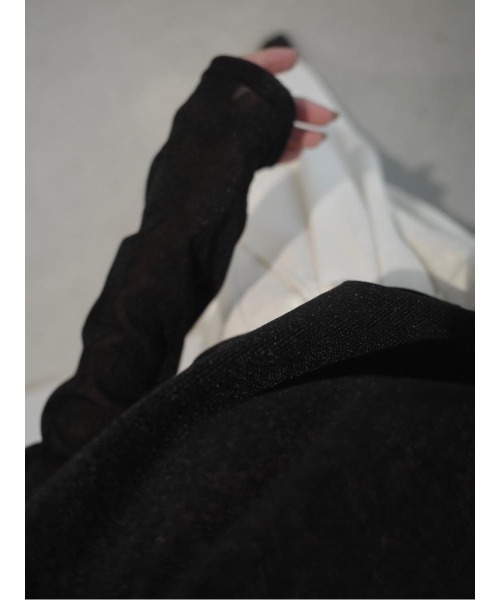 amel（エイメル）の「ベルベットタッチドレープトップス / ブラック（Tシャツ/カットソー・レディース・ブラック・FREE）」の12枚目の写真