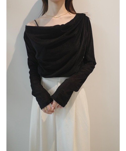 amel（エイメル）の「ベルベットタッチドレープトップス / ブラック（Tシャツ/カットソー・レディース・ブラック・FREE）」の20枚目の写真