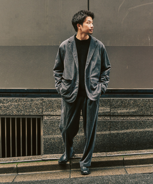 417 EDIFICE（フォーワンセブンエディフィス）の「P  コーデュロイ2タックパンツ "セットアップ着用可能"（その他パンツ・メンズ・ベージュ/ブラック/ホワイト系その他/チャコールグレー・LARGE/MEDIUM/SMALL）」の17枚目の写真