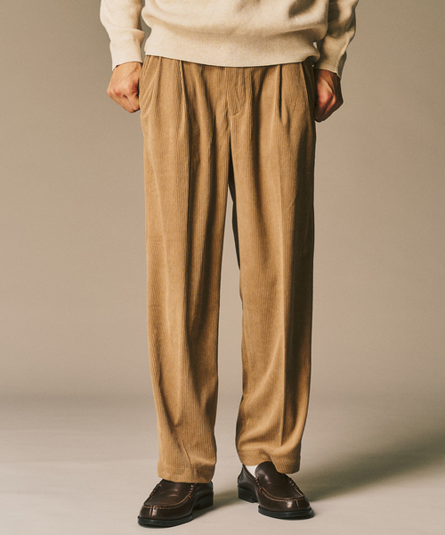 417 EDIFICE（フォーワンセブンエディフィス）の「P  コーデュロイ2タックパンツ "セットアップ着用可能"（その他パンツ・メンズ・ベージュ/ブラック/ホワイト系その他/チャコールグレー・LARGE/MEDIUM/SMALL）」の5枚目の写真