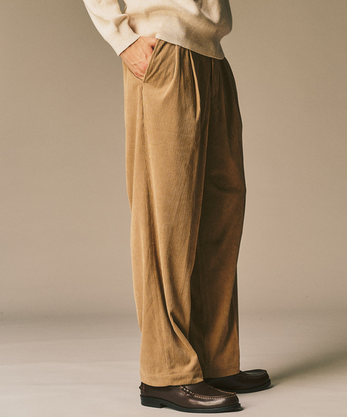 417 EDIFICE（フォーワンセブンエディフィス）の「P  コーデュロイ2タックパンツ "セットアップ着用可能"（その他パンツ・メンズ・ベージュ/ブラック/ホワイト系その他/チャコールグレー・LARGE/MEDIUM/SMALL）」の9枚目の写真