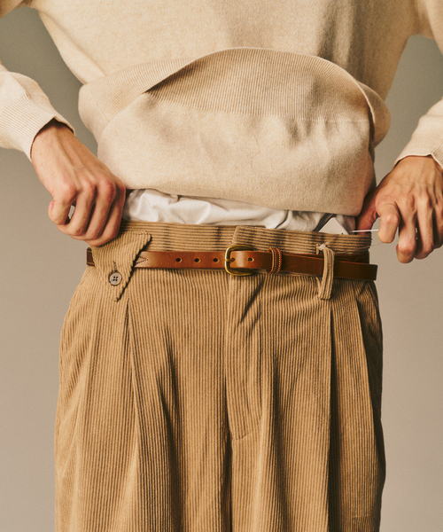 417 EDIFICE（フォーワンセブンエディフィス）の「P  コーデュロイ2タックパンツ "セットアップ着用可能"（その他パンツ・メンズ・ベージュ/ブラック/ホワイト系その他/チャコールグレー・LARGE/MEDIUM/SMALL）」の12枚目の写真