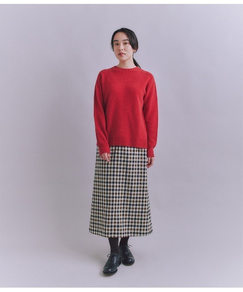 SIPULI（シプリ）の「Australia Lamb サドルショルダースリットニット（ニット/セーター・レディース・レッド/ベージュ/サックスブルー/ブラック・2）」の21枚目の写真