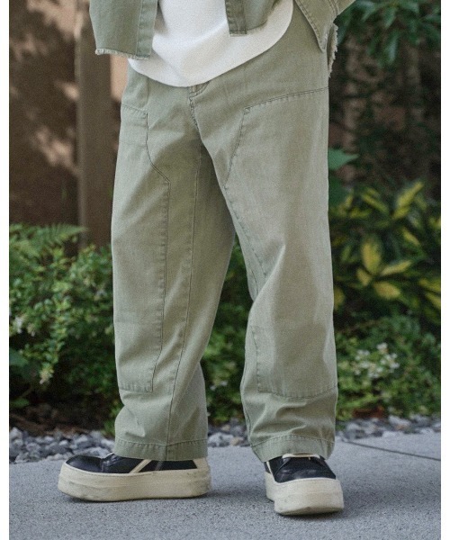 #Re:room(リルーム)の「ヴィンテージワッシュドカラータックワイドパンツ(デニムパンツ・メンズ・ブラック/ベージュ/カーキ・MEDIUM/SMALL/LARGE)」の3枚目の写真