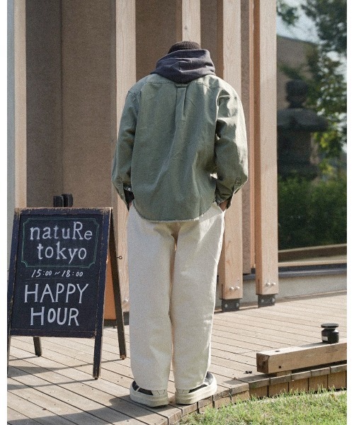 #Re:room(リルーム)の「ヴィンテージワッシュドカラータックワイドパンツ(デニムパンツ・メンズ・ブラック/ベージュ/カーキ・MEDIUM/SMALL/LARGE)」の9枚目の写真
