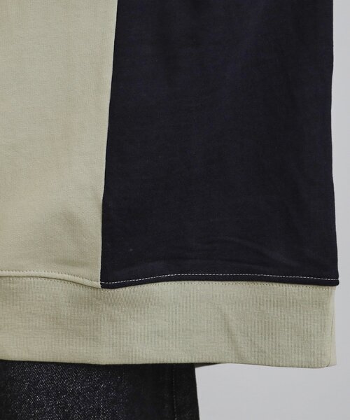tk.TAKEO KIKUCHI(ティーケータケオキクチ)の「切り替えスウェット(Tシャツ/カットソー・メンズ・ブラック系4/ホワイト系7/ベージュ系その他7・02/03/04)」の12枚目の写真