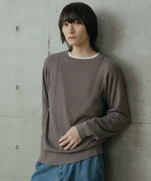 RATTLE TRAP（ラトルトラップ）の「12Gウール混ハイゲージクルーネック（ニット/セーター・メンズ・ベージュ/ホワイト/ブラック・LL/L/M）」の3枚目の写真