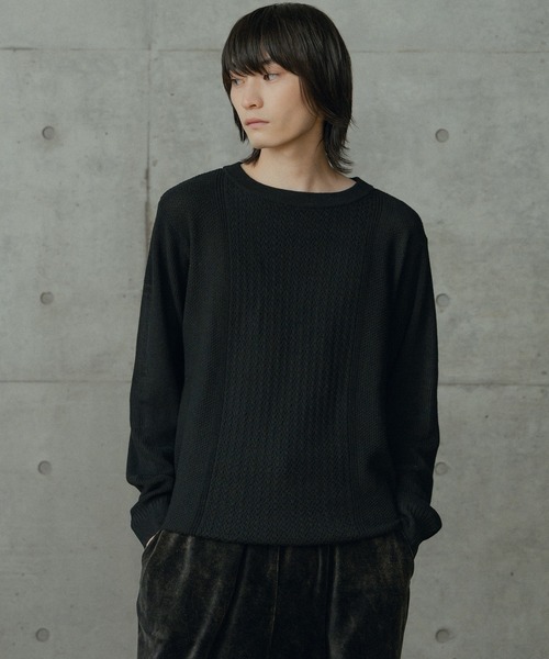 RATTLE TRAP（ラトルトラップ）の「12Gウール混ハイゲージクルーネック（ニット/セーター・メンズ・ベージュ/ホワイト/ブラック・LL/L/M）」の2枚目の写真