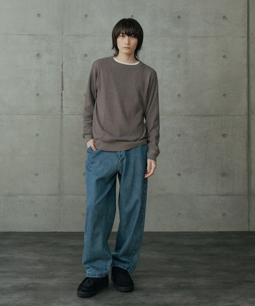 RATTLE TRAP（ラトルトラップ）の「12Gウール混ハイゲージクルーネック（ニット/セーター・メンズ・ベージュ/ホワイト/ブラック・LL/L/M）」の13枚目の写真