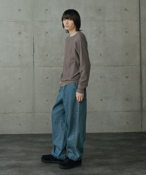 RATTLE TRAP（ラトルトラップ）の「12Gウール混ハイゲージクルーネック（ニット/セーター・メンズ・ベージュ/ホワイト/ブラック・LL/L/M）」の12枚目の写真