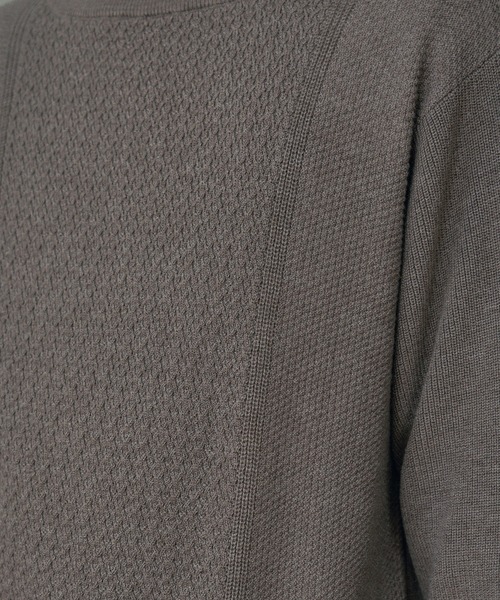 RATTLE TRAP（ラトルトラップ）の「12Gウール混ハイゲージクルーネック（ニット/セーター・メンズ・ベージュ/ホワイト/ブラック・LL/L/M）」の7枚目の写真