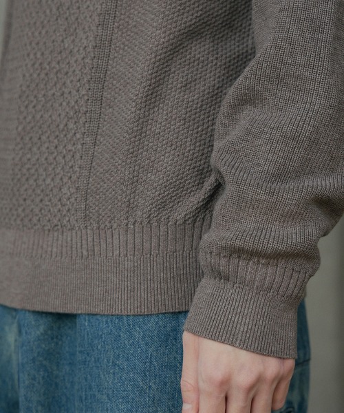 RATTLE TRAP（ラトルトラップ）の「12Gウール混ハイゲージクルーネック（ニット/セーター・メンズ・ベージュ/ホワイト/ブラック・LL/L/M）」の6枚目の写真