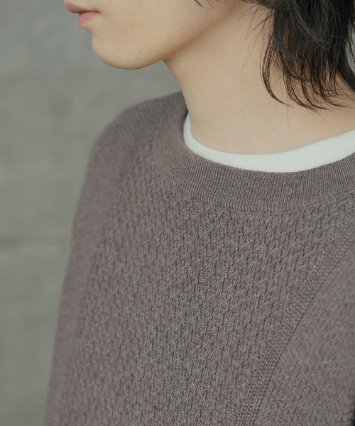 RATTLE TRAP（ラトルトラップ）の「12Gウール混ハイゲージクルーネック（ニット/セーター・メンズ・ベージュ/ホワイト/ブラック・LL/L/M）」の5枚目の写真