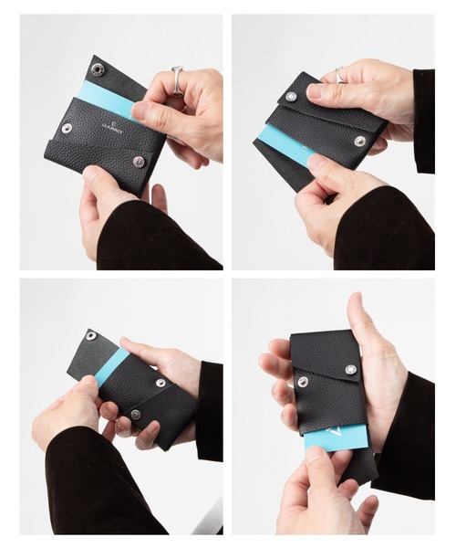 GUIONNET（ギオネ）の「GUIONNET 四方巡り ギオネ しほうめぐり 名刺入れ BOX梱包（名刺入れ・メンズ・ブラック・FREE）」の7枚目の写真