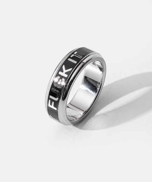 HUF（ハフ）の「HUF MONO RING ハフ モノ メッセージ リング（リング・メンズ・シルバー系・7/9/8）」の2枚目の写真