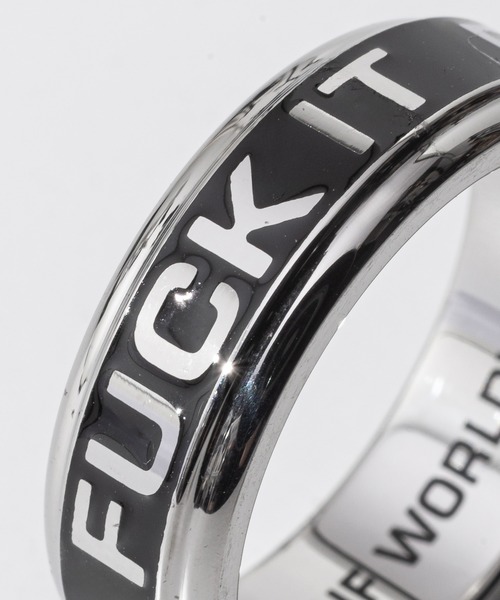 HUF（ハフ）の「HUF MONO RING ハフ モノ メッセージ リング（リング・メンズ・シルバー系・7/9/8）」の3枚目の写真