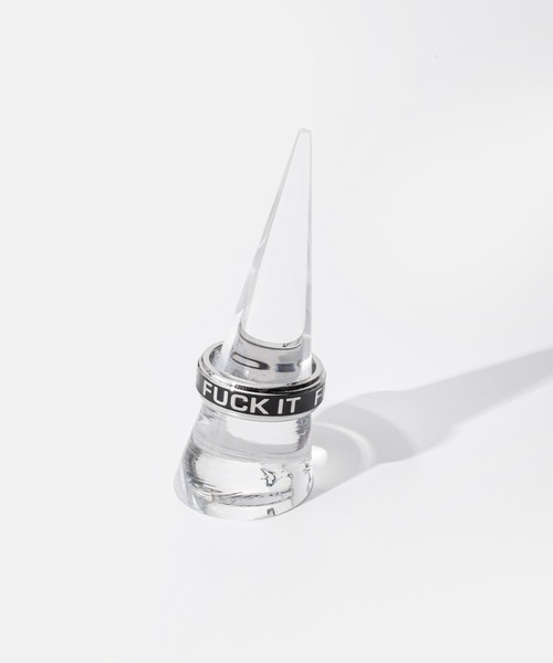 HUF（ハフ）の「HUF MONO RING ハフ モノ メッセージ リング（リング・メンズ・シルバー系・7/9/8）」の5枚目の写真