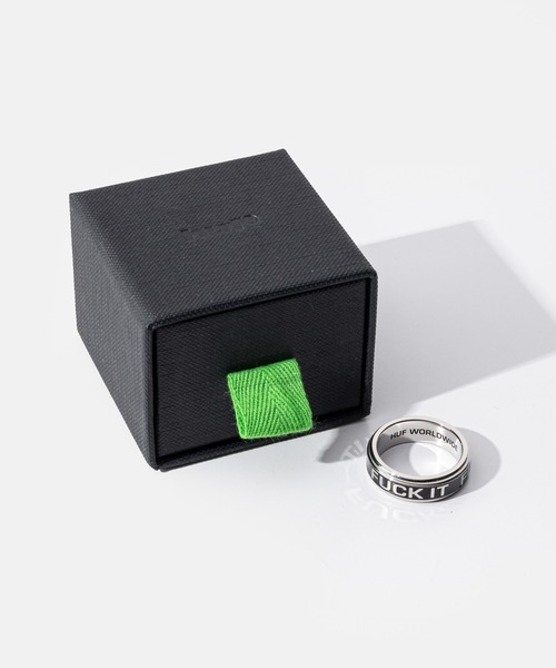 HUF（ハフ）の「HUF MONO RING ハフ モノ メッセージ リング（リング・メンズ・シルバー系・7/9/8）」の6枚目の写真