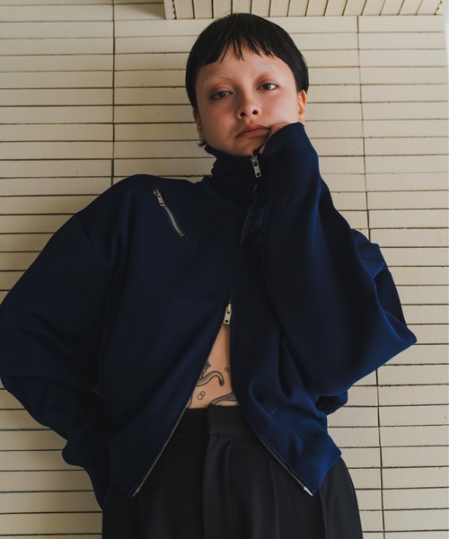 lit(リット)の「High Neck Zip Knit(ニット/セーター・レディース・ライトベージュ/ダークブラウン/ネイビー・FREE)」の16枚目の写真