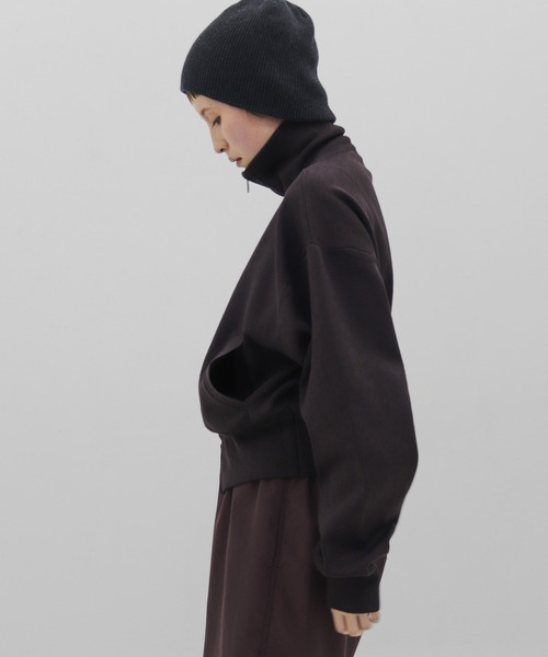 lit(リット)の「High Neck Zip Knit(ニット/セーター・レディース・ライトベージュ/ダークブラウン/ネイビー・FREE)」の22枚目の写真