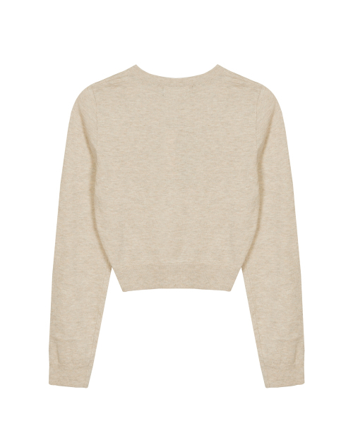 NICK&NICOLE(ニックアンドニコール)の「MINI BUTTERFLY SIGNATURE SLEEVE KNIT_BEIGE BROWN(ニット/セーター・レディース・その他・FREE)」の5枚目の写真