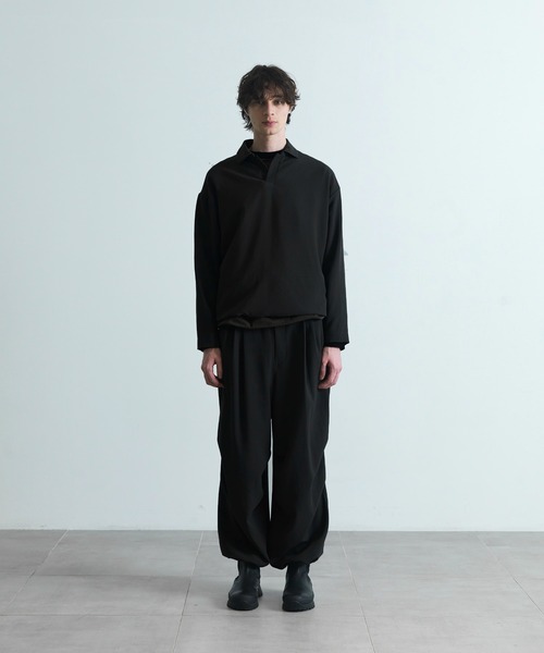 CITY TOKYO（シティトウキョウ）の「【CITY TOKYO/シティートーキョー】Multi-flex スキッパーポロシャツ（ポロシャツ・メンズ・ブラック/カーキ・1/2）」の5枚目の写真