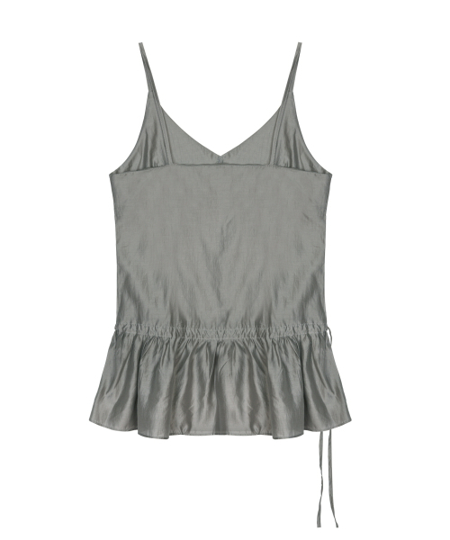 NICK&NICOLE(ニックアンドニコール)の「LAYERED SHEER STRING SLEEVELESS_CHARCOAL(Tシャツ/カットソー・レディース・チャコール・FREE)」の2枚目の写真