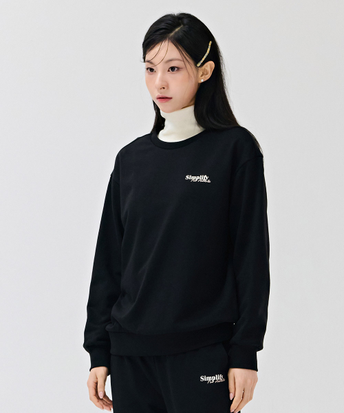CHASECULT(チェイスカルト)の「レディースエッセンシャルマンツーマンTシャツ-ブラック(スウェット・レディース・ブラック・90/85)」の2枚目の写真