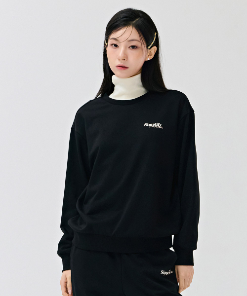 CHASECULT(チェイスカルト)の「レディースエッセンシャルマンツーマンTシャツ-ブラック(スウェット・レディース・ブラック・90/85)」の4枚目の写真