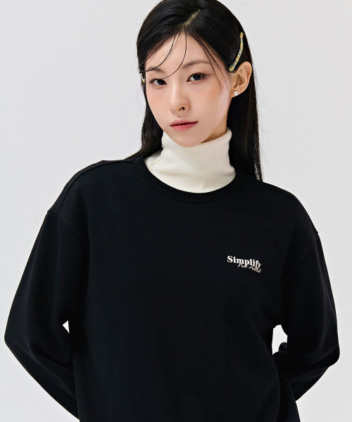 CHASECULT(チェイスカルト)の「レディースエッセンシャルマンツーマンTシャツ-ブラック(スウェット・レディース・ブラック・90/85)」の5枚目の写真