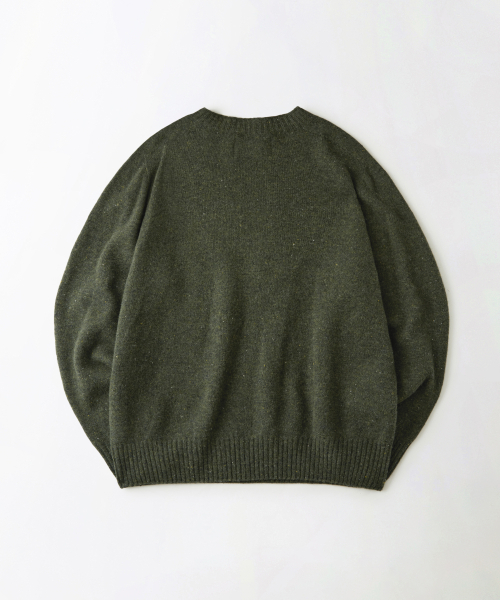 OUTSTANDING(アウトスタンディング)の「PURE WOOL WHOLEGARMENT KNIT_MELANGE OLIVE(ニット/セーター・メンズ・その他・SMALL/MEDIUM/LARGE)」の2枚目の写真