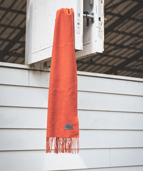 niko and...（ニコアンド）の「スタンダードウールマフラー（マフラー・メンズ・アイボリー/ブラック/オレンジ・FREE）」の6枚目の写真